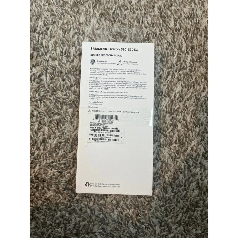 Samsung Rugged Protective Cover for Galaxy s20 5G LED